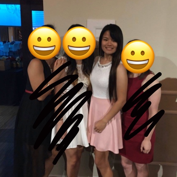 Papaya Pink/White Dress - Picture 1 of 4